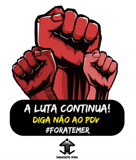 Arte: SINASEFE Seção IFBA
