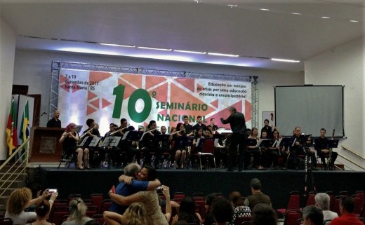 Primeira tarde do evento contou com apresentação da Banda Sinfônica da UFSM