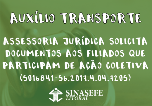 auxilio transporte aÃ§Ã£o